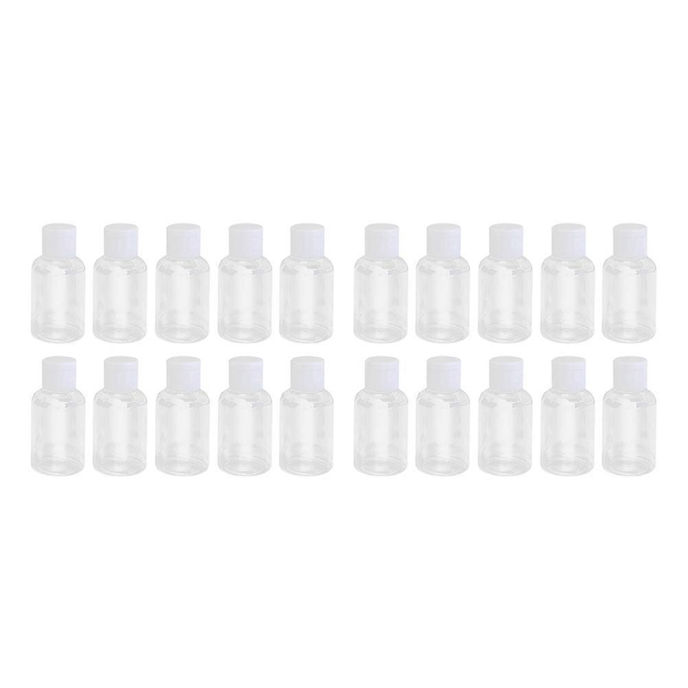20pcs 50ml Portable Refillable Plastic Squeeze Bottles With Clamshell Spout Caps