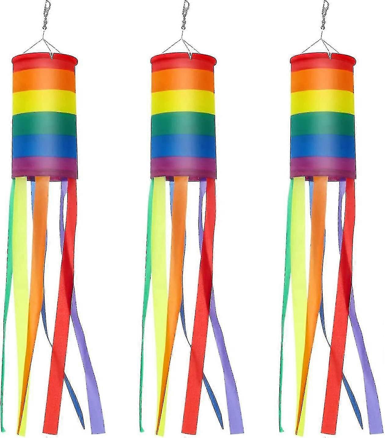 2 Pack Colorful Rainbow Hanging Decorative Patriotic Socks Outdoor Hanging High Quality