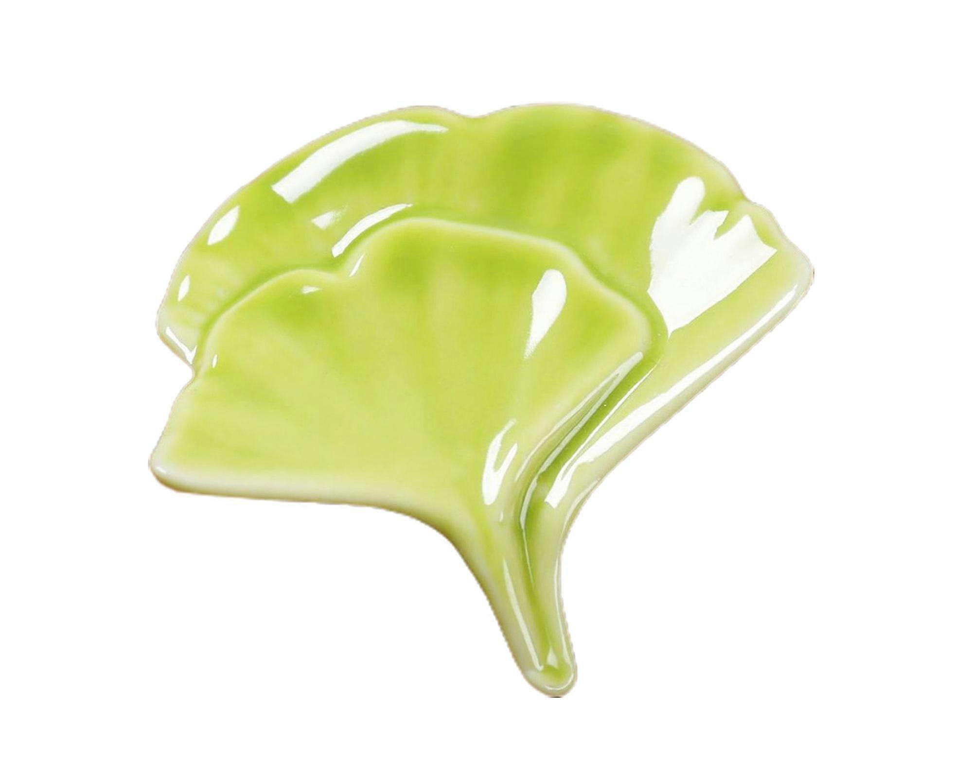 Fancy Chopsticks Support Ginkgo Leaf Shape Dining Table - Cyan