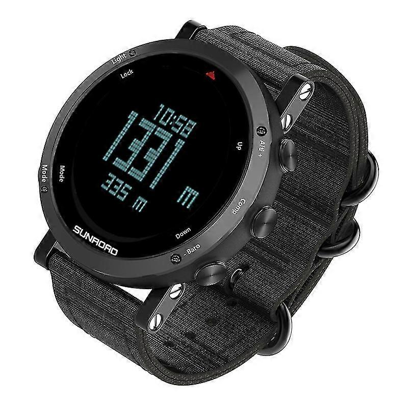 気圧計高度計コンパス温度計天気予報メンズウォッチ50メートル防水多機能アウトドアスポーツウォッチ登山Ru