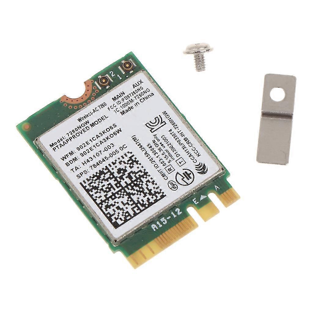 2.4g/5g Ngff Wifi Card 7260ngw Dualband Wireless-ac Networkcard 2x2 802.11agn