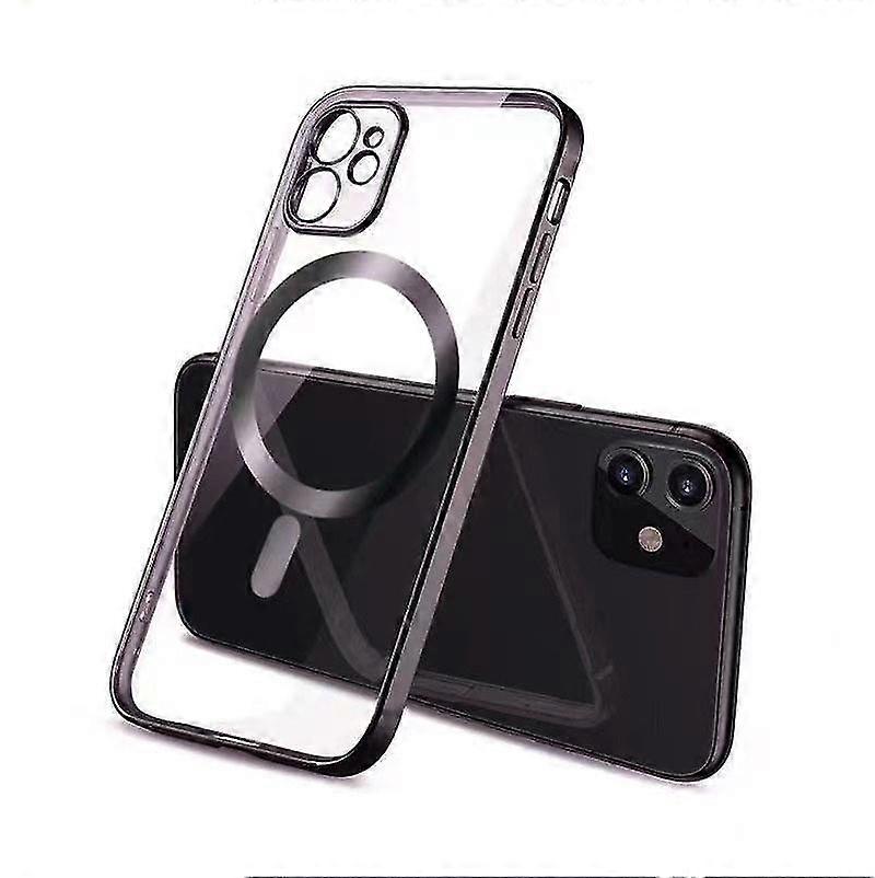magsafe magnetic transparent case compatible with iphone 13 pro max, 13 pro, 13/13mini, black