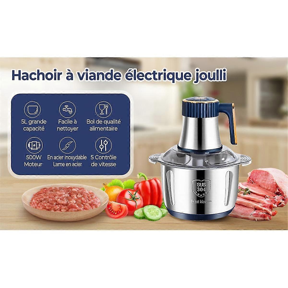 Electric Meat Grinder 5L Food Crusher Multifunction Vegetable Fruit Food Processor Chopper Kitchen Machine EU Plug