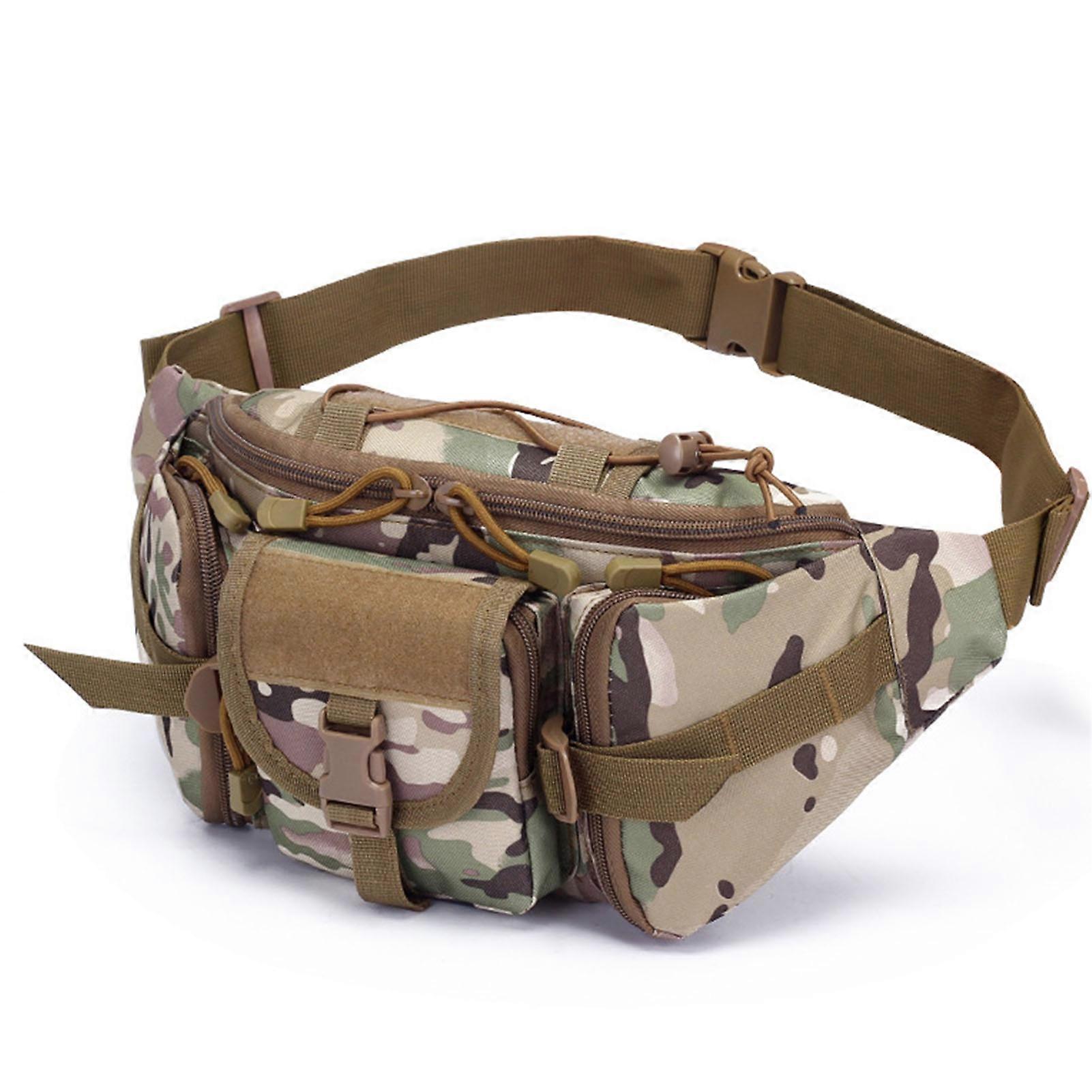 Double Zipper Running Chest Bag Portable Wear-resistant Waist Pouch for Outdoor Travel