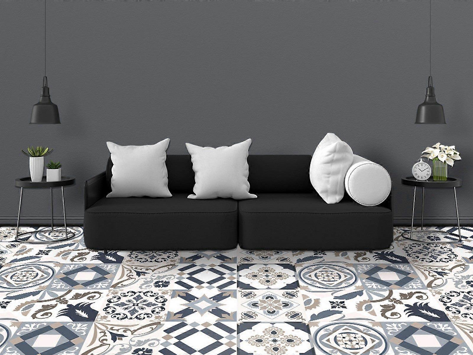 20buc PVC 10x10cm Peel and Stick gresie gresie podea mată stil 3