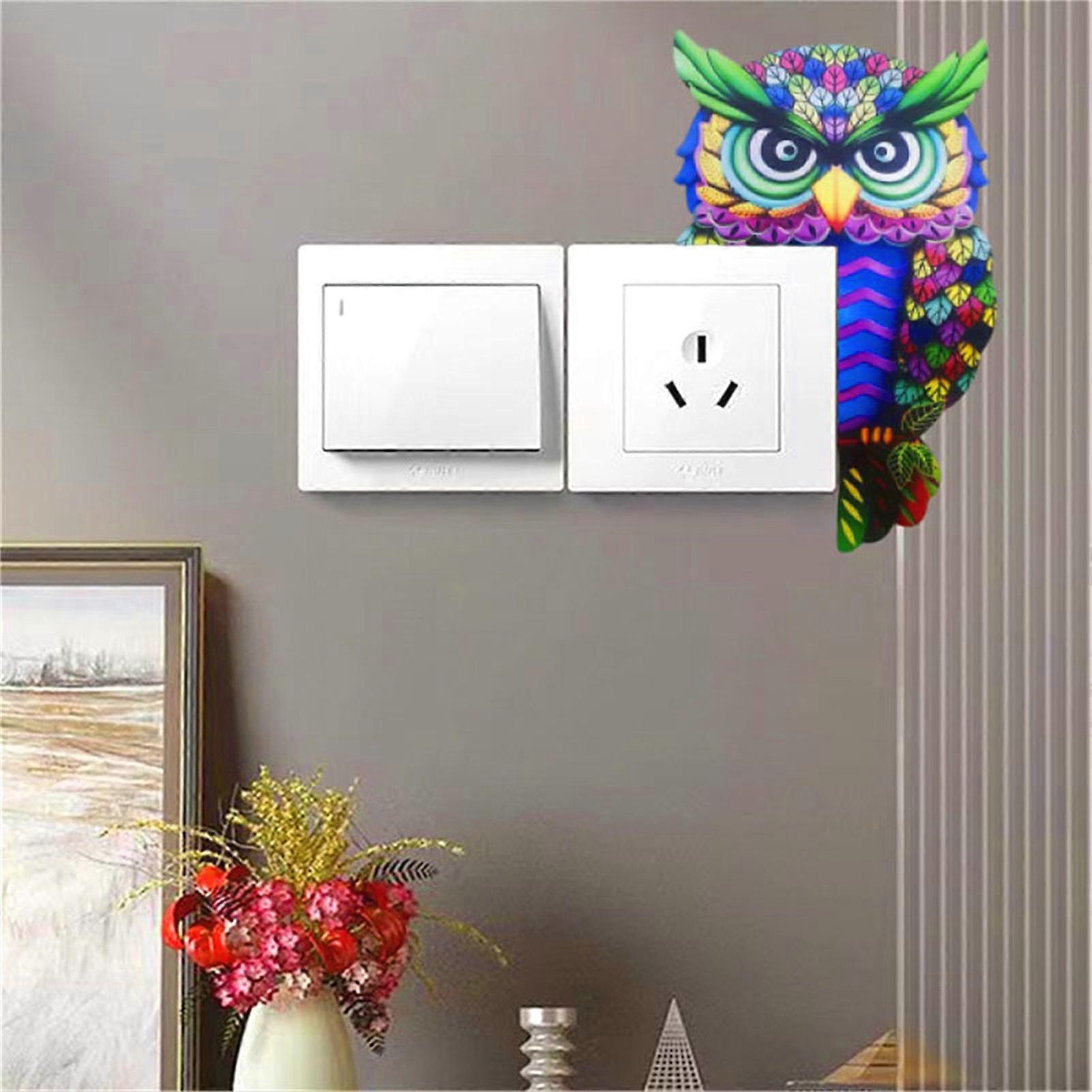Colorful Owl Shape Door Frame Creative and Vivid Door Frame for Coffee Tables Tv Cabinets or Mantels