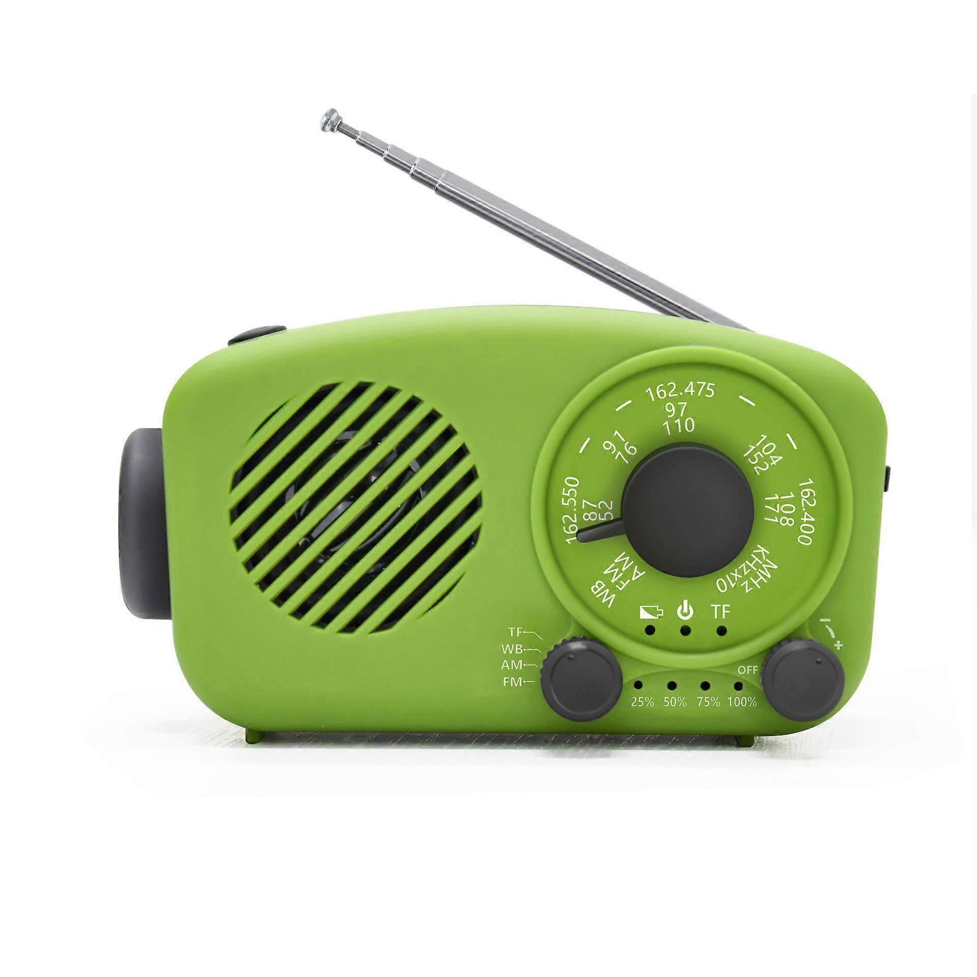 Portable Solar Crank Radio Rechargeable Bluetooth Radio with AM/FM/WB Built-in Rechargeable Battery 2000mAh Modes LED Flashlight for Outdoor Emergency