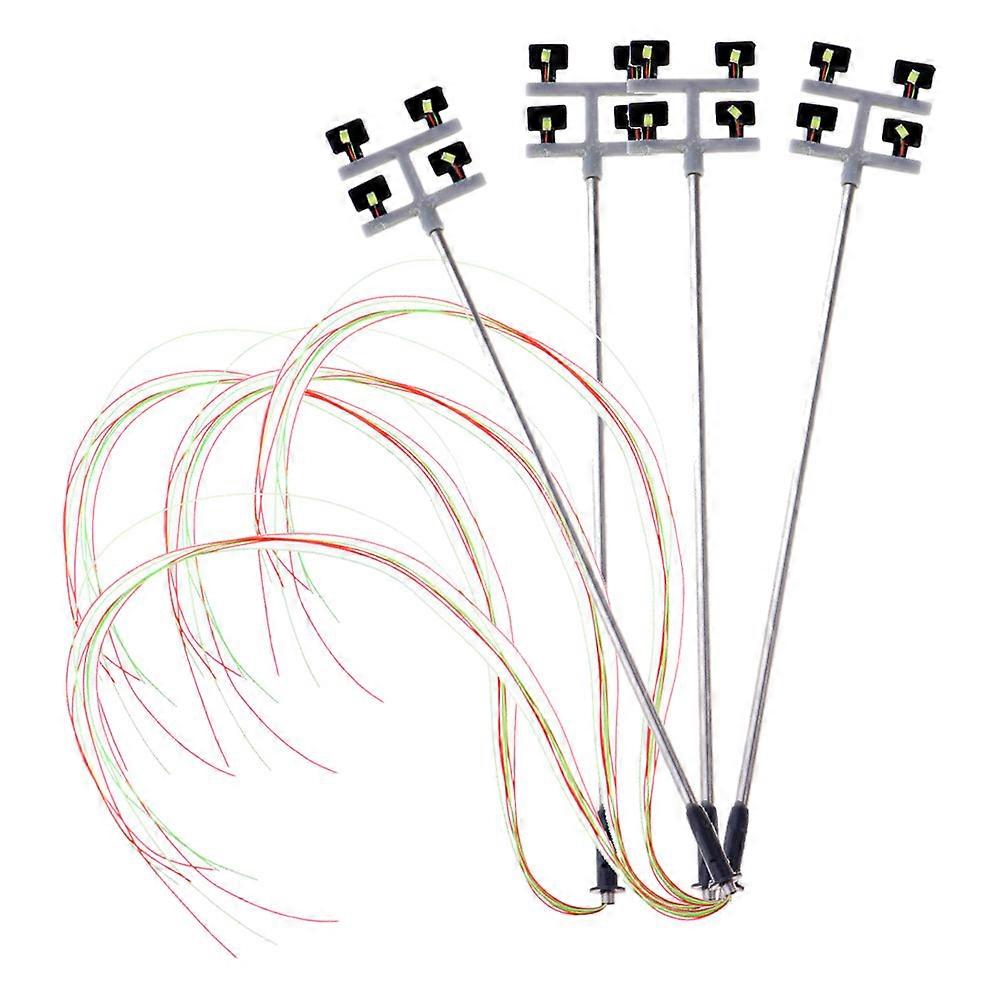 4 PCS HO Scale Model lighting tower,tower lights Model Lights Layout Lamppost for Train/Garden/Play