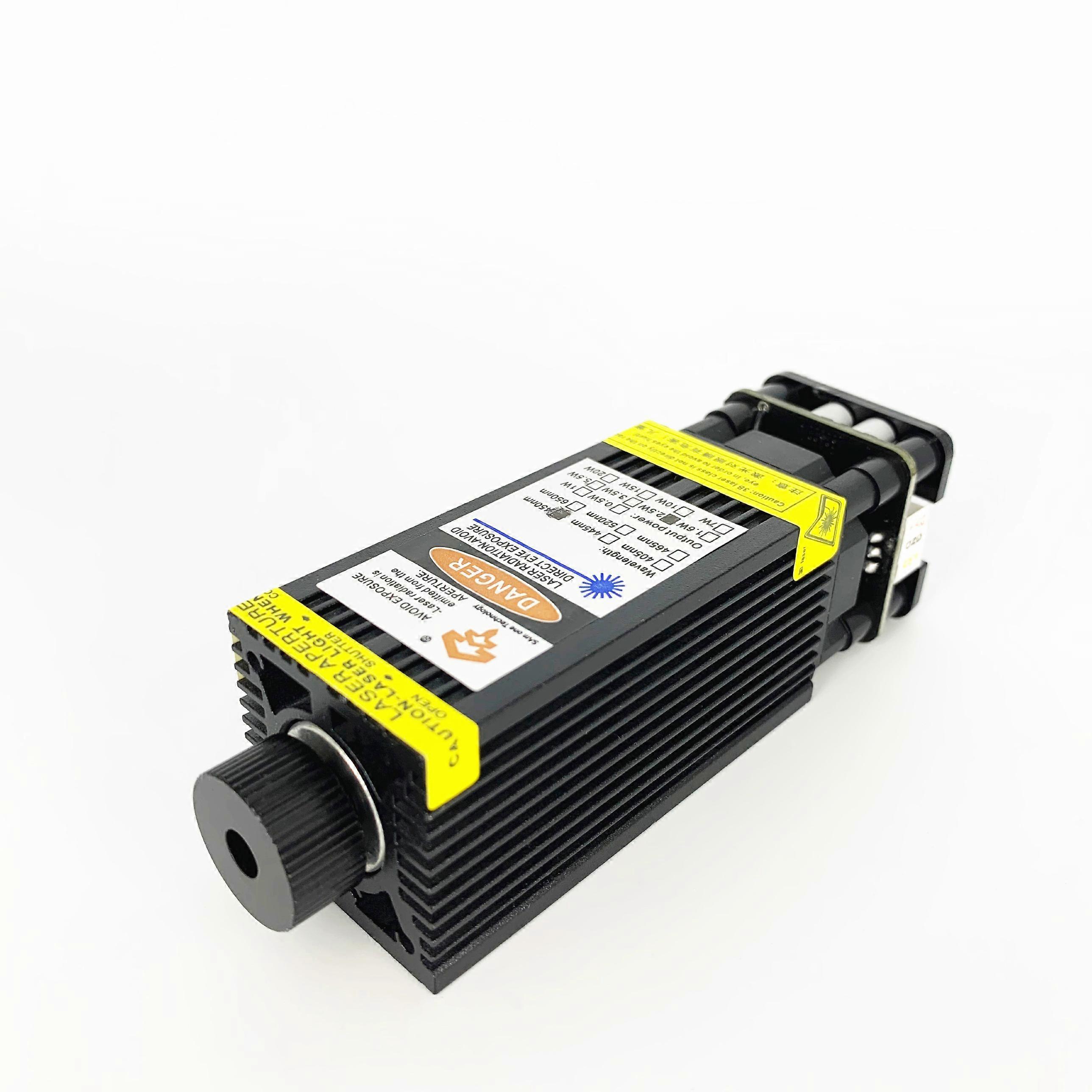 CNC 2.5W laser head, 2500mw blue laser module Actual wattage. With TTL/PWM