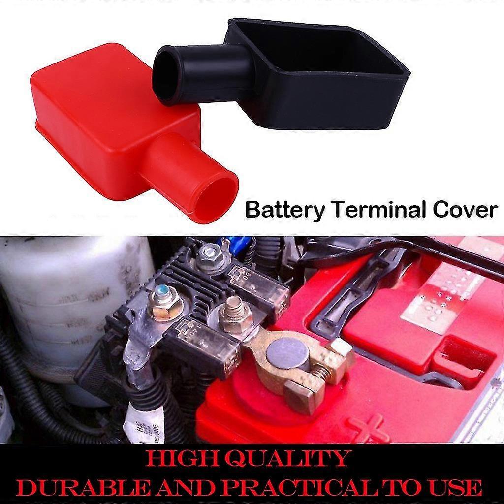 2 Pc Car Battery Negative Positive Terminal Covers Cap Boat Insulating Protector