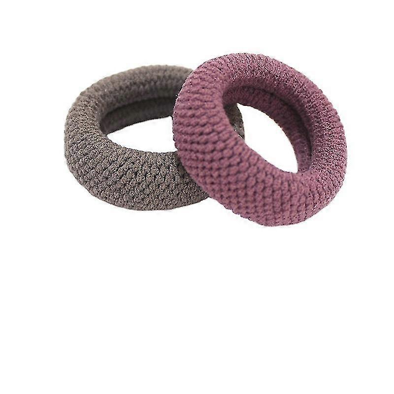24 fasce per capelli in cotone spesso, elastici per coda di cavallo spessi, elastici senza cuciture, per donne e ragazze (multicolore)