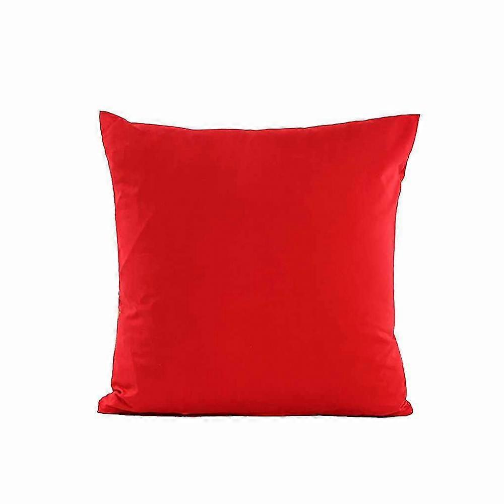 Solid Car Pillow Case Quadrate Pillowslip Cushion Cover Throw
