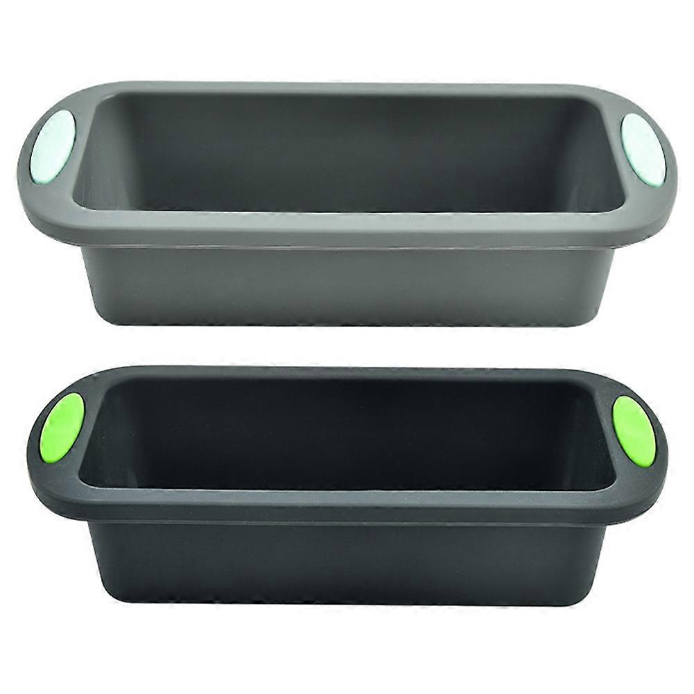Silicone Loaf Pan for Baking Bread, Meatloaf, Cake, Non-Stick Reusable Rectangle Molds with Easy Gr