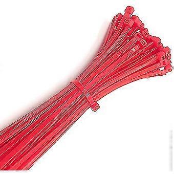 Lot Of 100 Cable Ties. Red. 100 Mm X 2.8 Mm. Superior Quality Plastic Hose