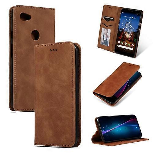 Retro Skin Feel Business Magnetic Horizontal Flip Leather Case for Google Pixel 3A XL