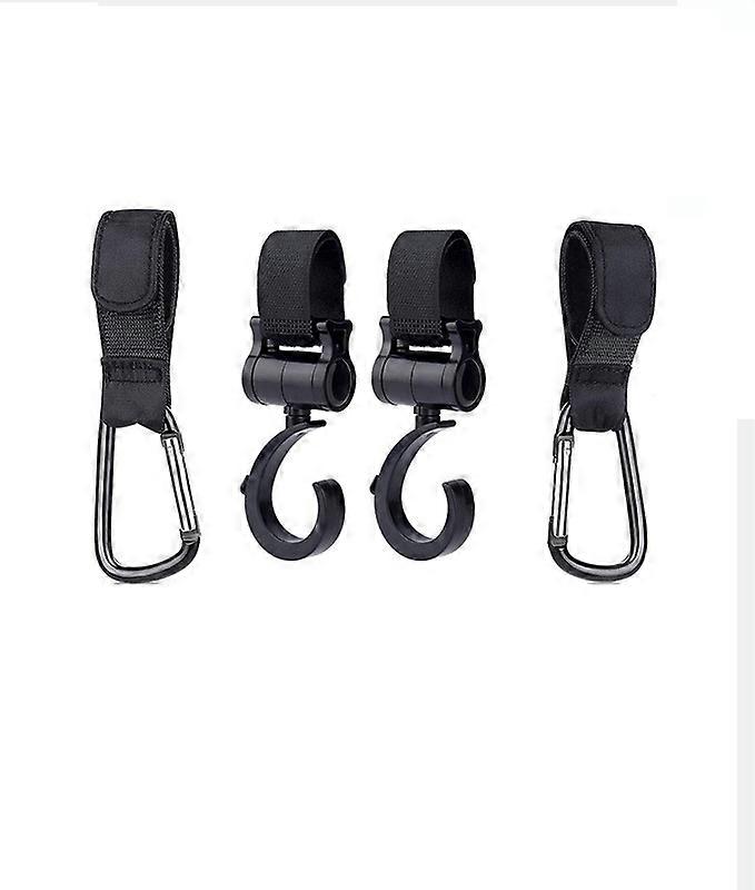 4Pcs Universal 360 Degree Rotation Stroller Hook