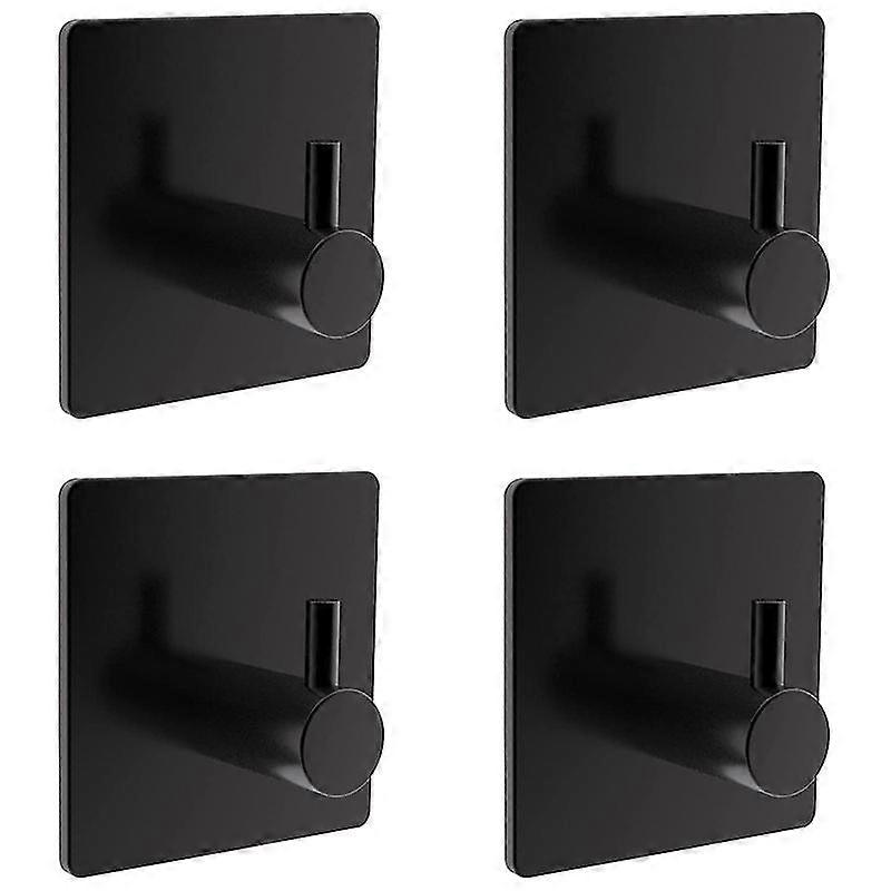 Black Bathroom Hook Adhesive Hooks Stainless Steel Hooks, Suitable For Bedrooms, Living Rooms, Wareh