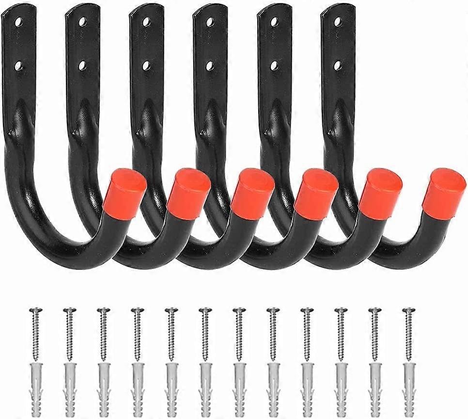 6Pack Heavy Duty Garage Storage Utility Hooks,Wall Mount