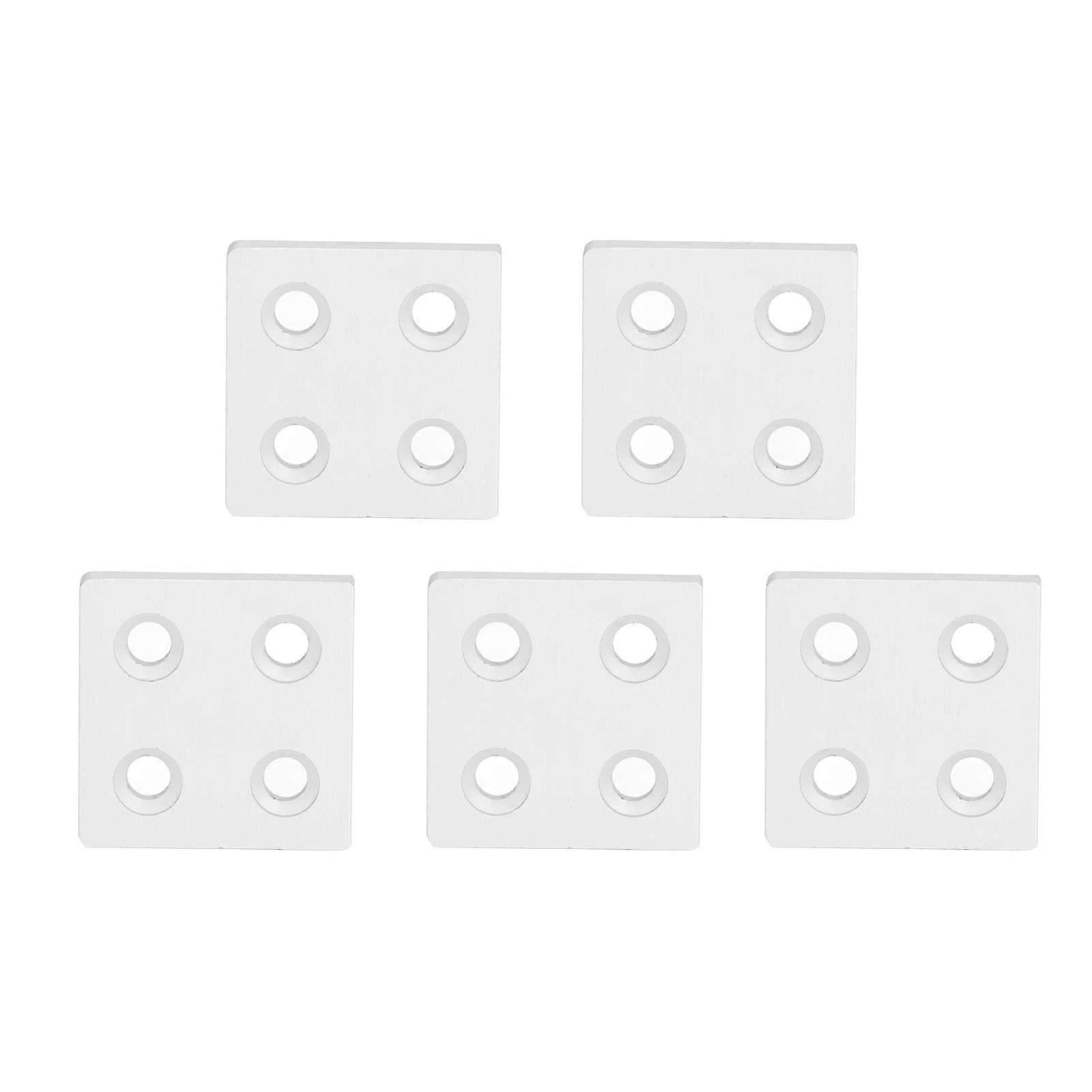 5Pcs Profilo in alluminio Tappo terminale Piastra di copertura in lega di metallo Parti mobili lineari 4040 Doppie scanalature Argento