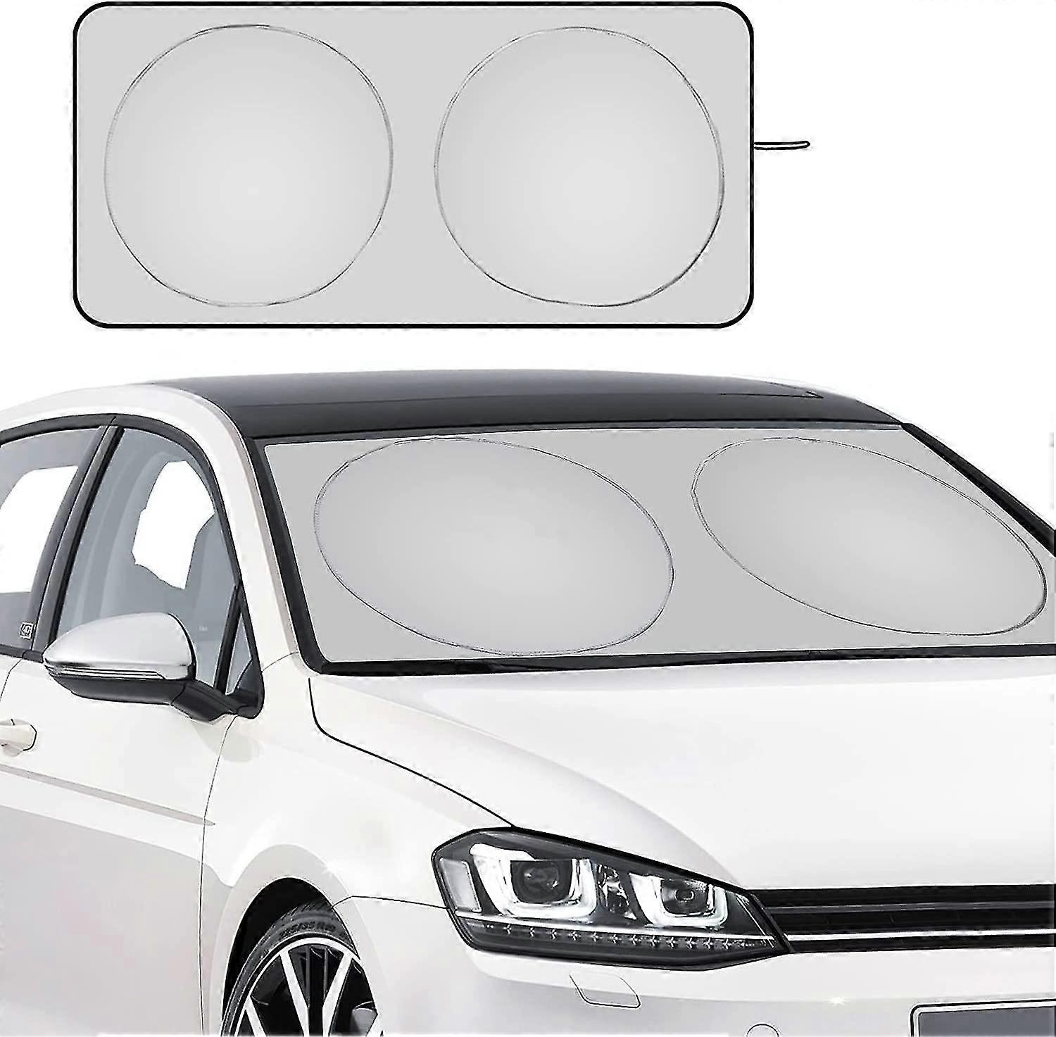 Folding Anti-uv Sunshade For Front Windshield 150 X 70 Cm, Interior Sun Shade Against Uv Rays And Heat In Your Car