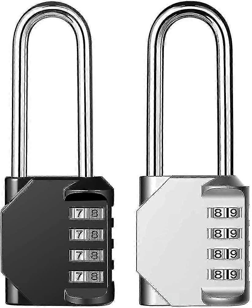 Set Of 2 Combination Padlocks - 4-digit Anti-rust Padlock - Weather Resistant