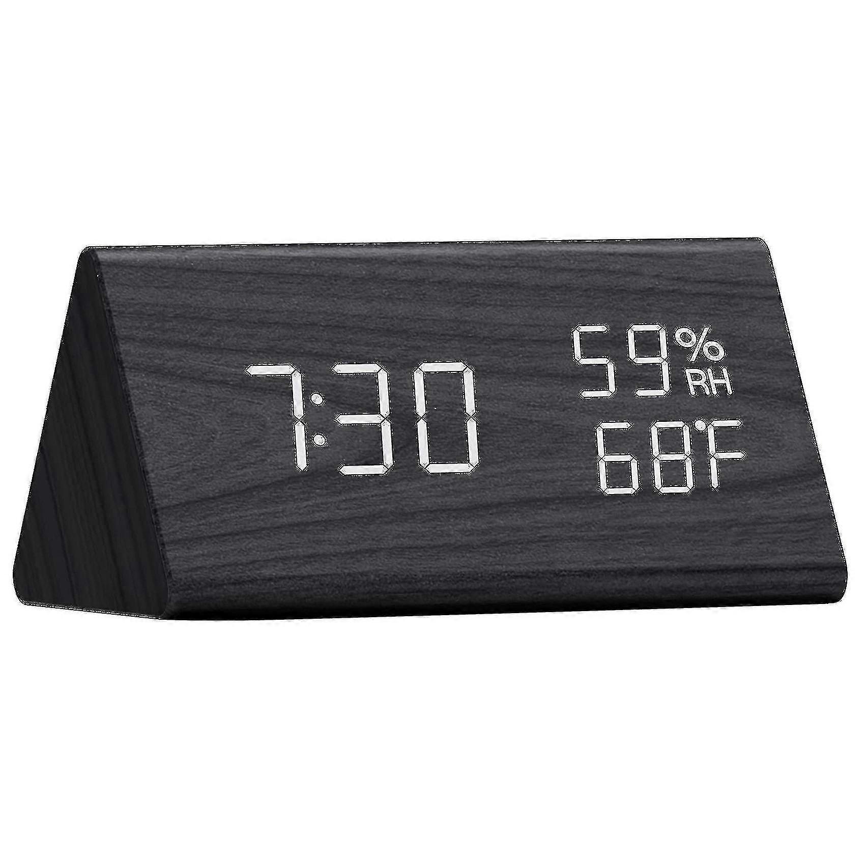 Digital Alarm Clock Electronic,humidity Temperature Compatible With Desk,office