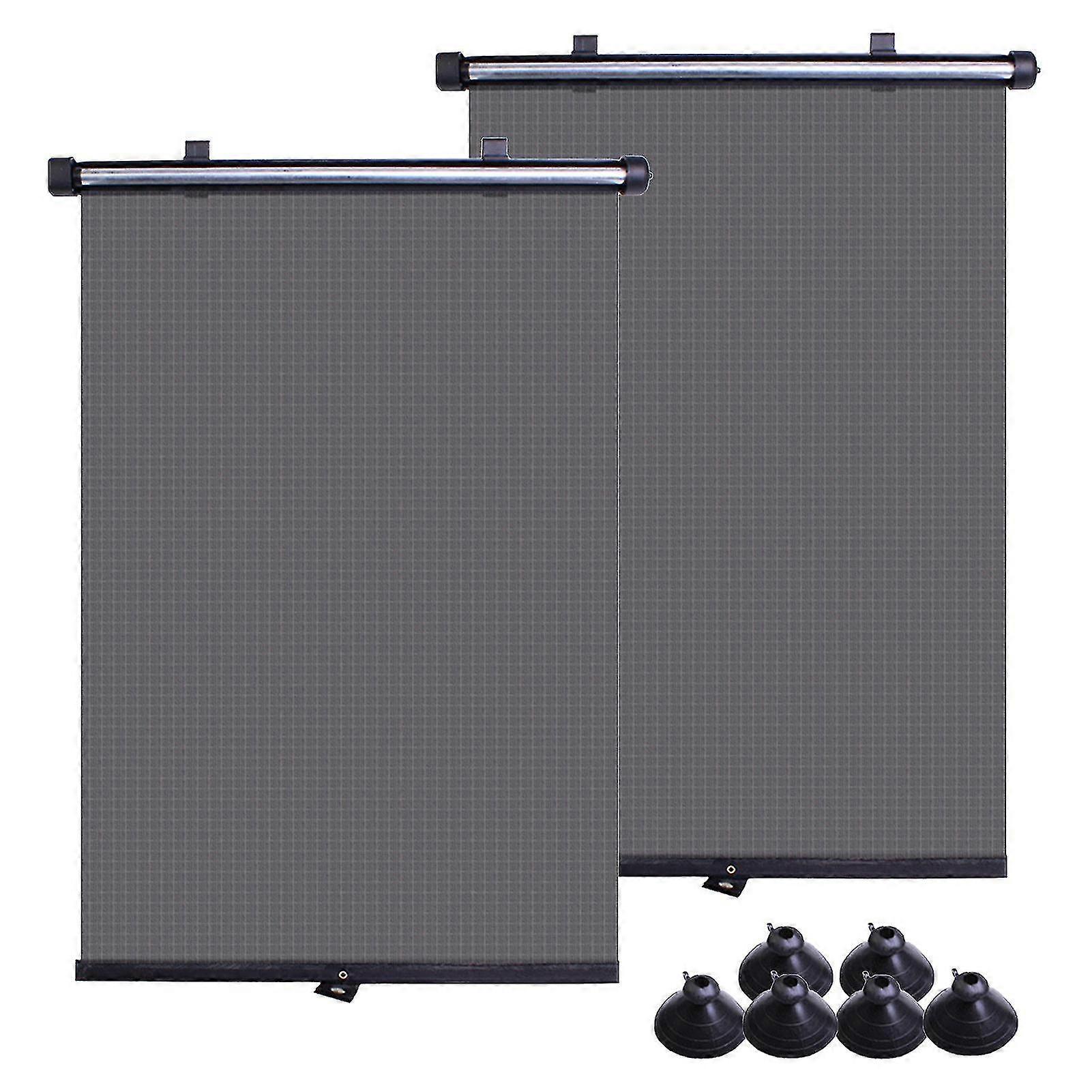 2pcs Universal Sun Shade Retractable Curtain Summer For Car Window Interior