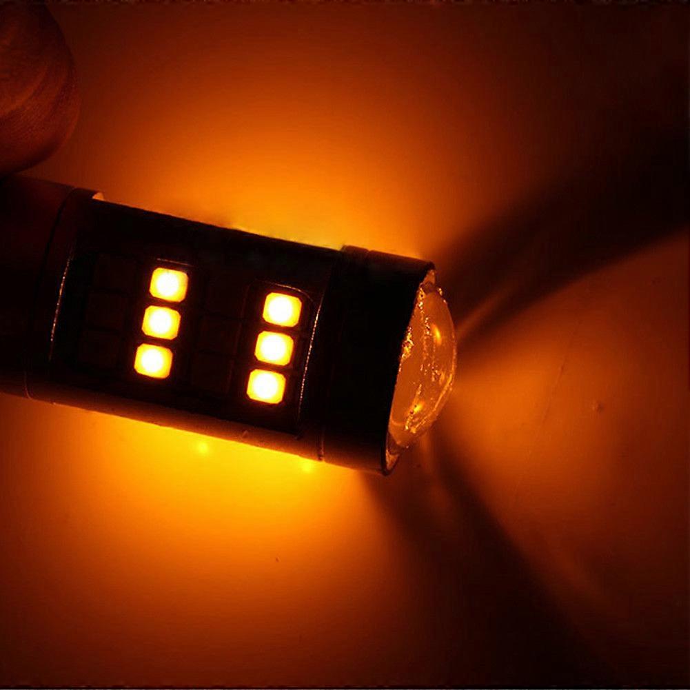 2Pcs 1156 2835SMD 42LEDs Car Dual Switchback DRL Reverse Turn Signal Lights