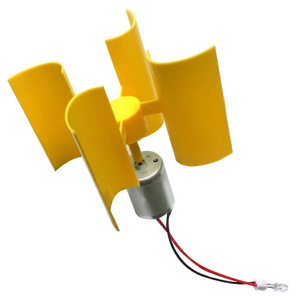 Micro Wind Turbine LED DC DIY Teaching Vertical Axis Wind Blade Power Generation