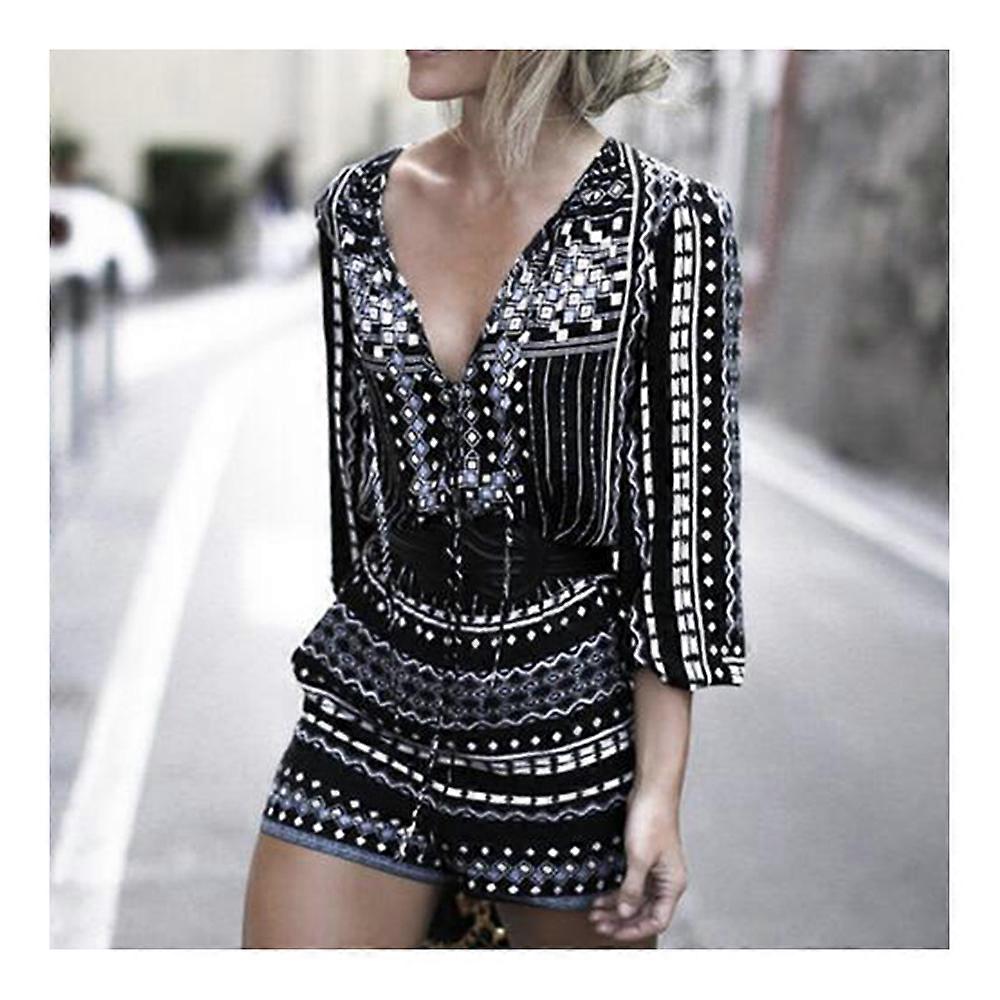 Stylish Deep V Neck Jumpsuit