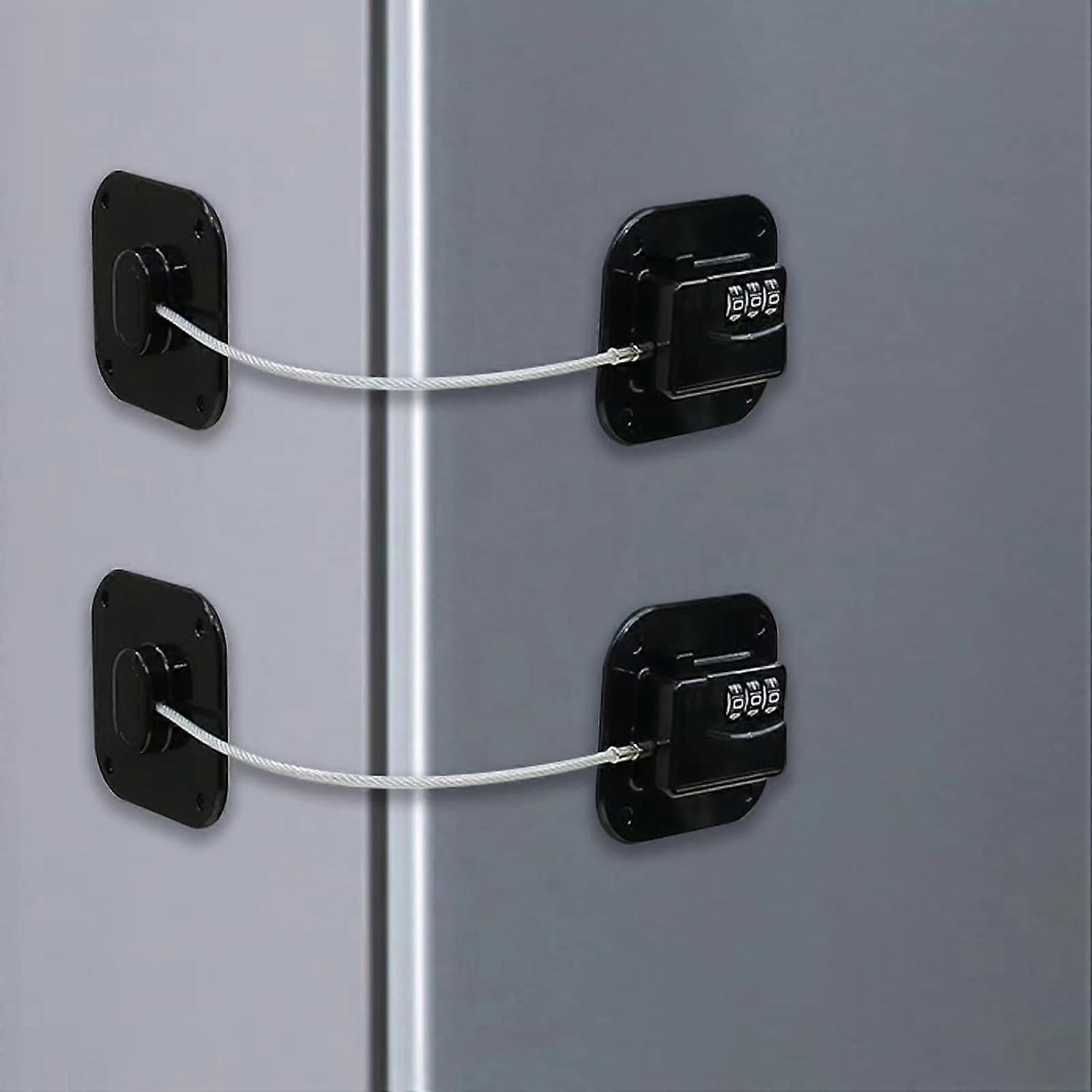 2PCS Fridge Lock, Fridge Combination Lock, Child Safety Lock