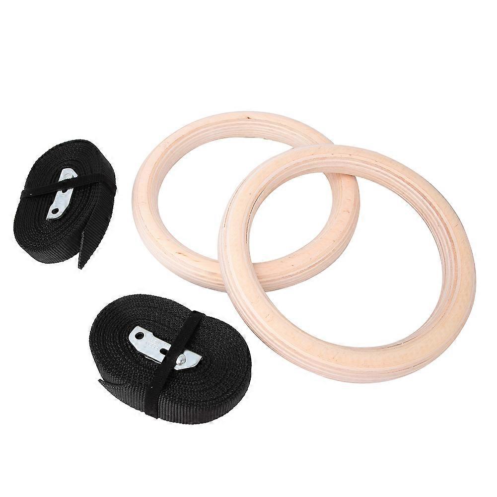 Professional Wooden Gymnastic Rings for Strength Training and Fitness - 1 Pair