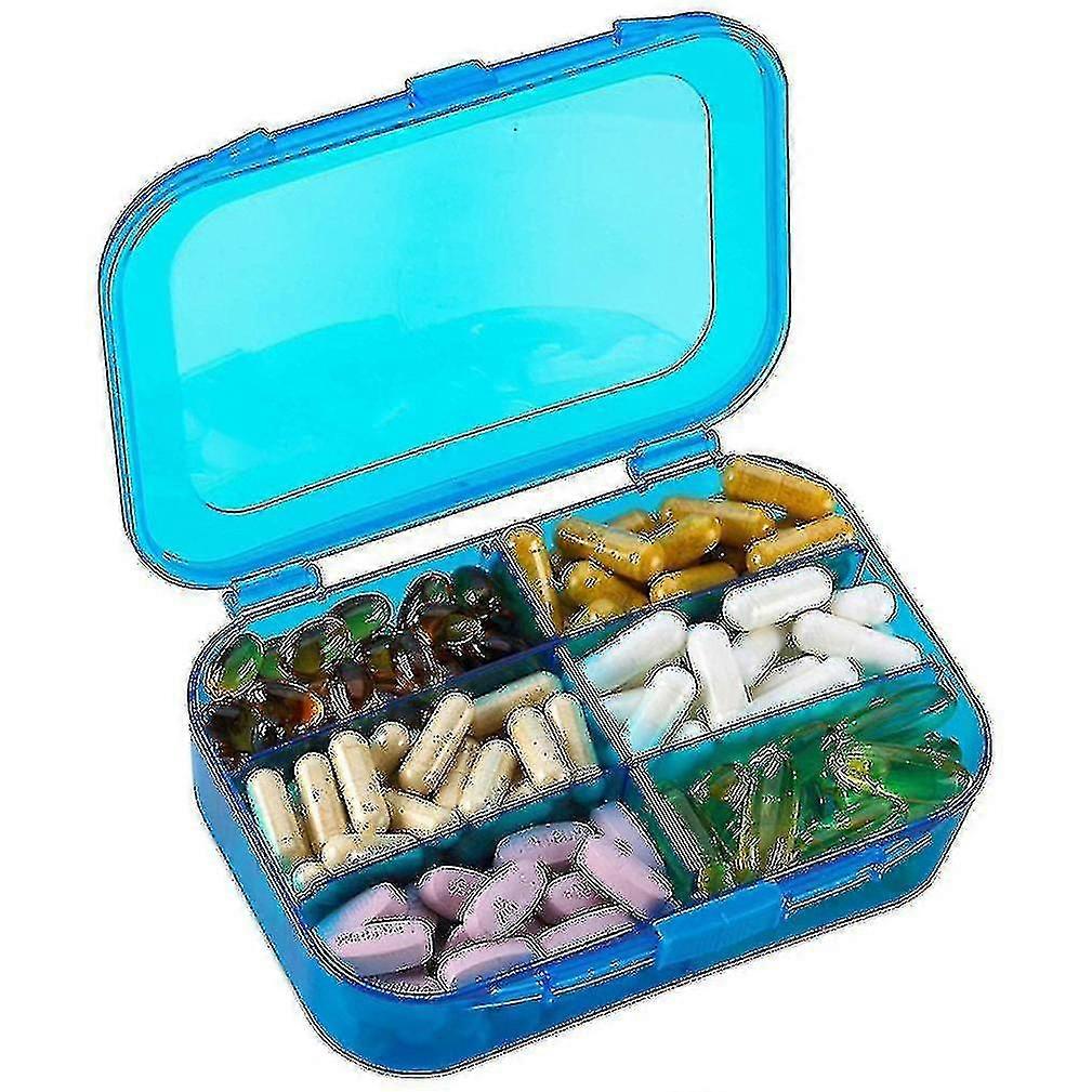 Six-grid Medicine Box Flip Pill Box Pill Iser Tablet Box Pillbox