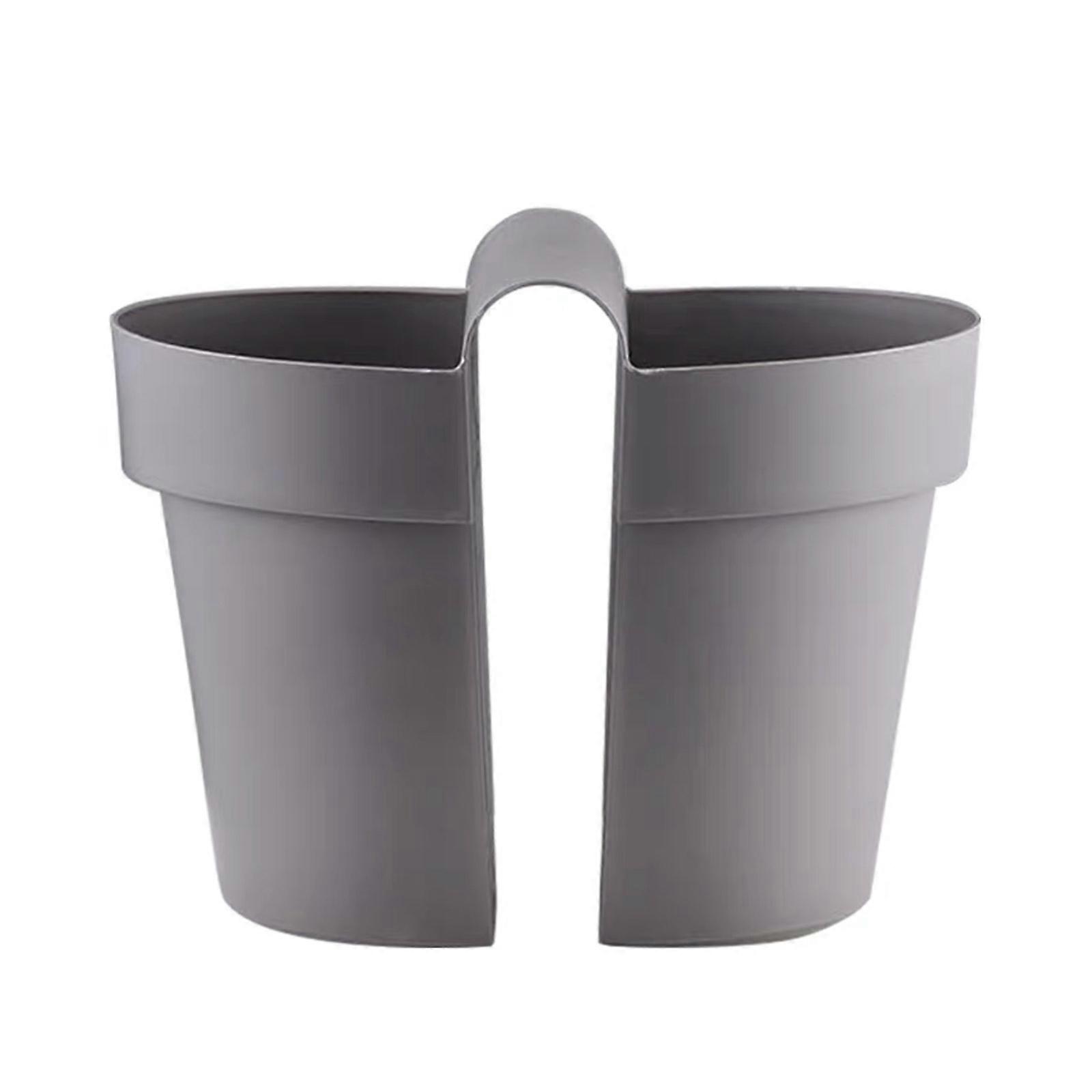 Double-Sided Hanging Rail Planter Deck Flower Pot Plant Window Box Railing Planter with Drainage Holes for Patio