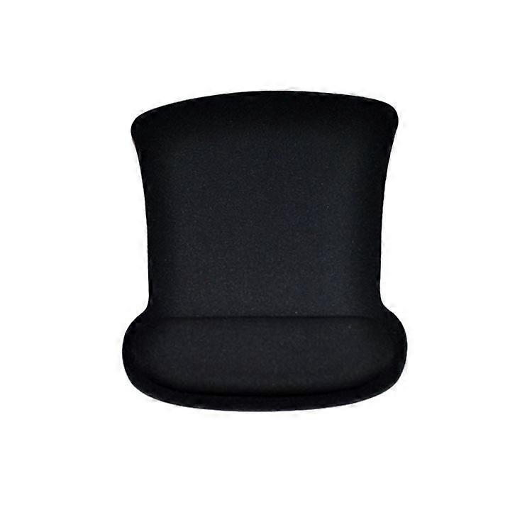 Rectangular mouse pad with gel wrist rest, black