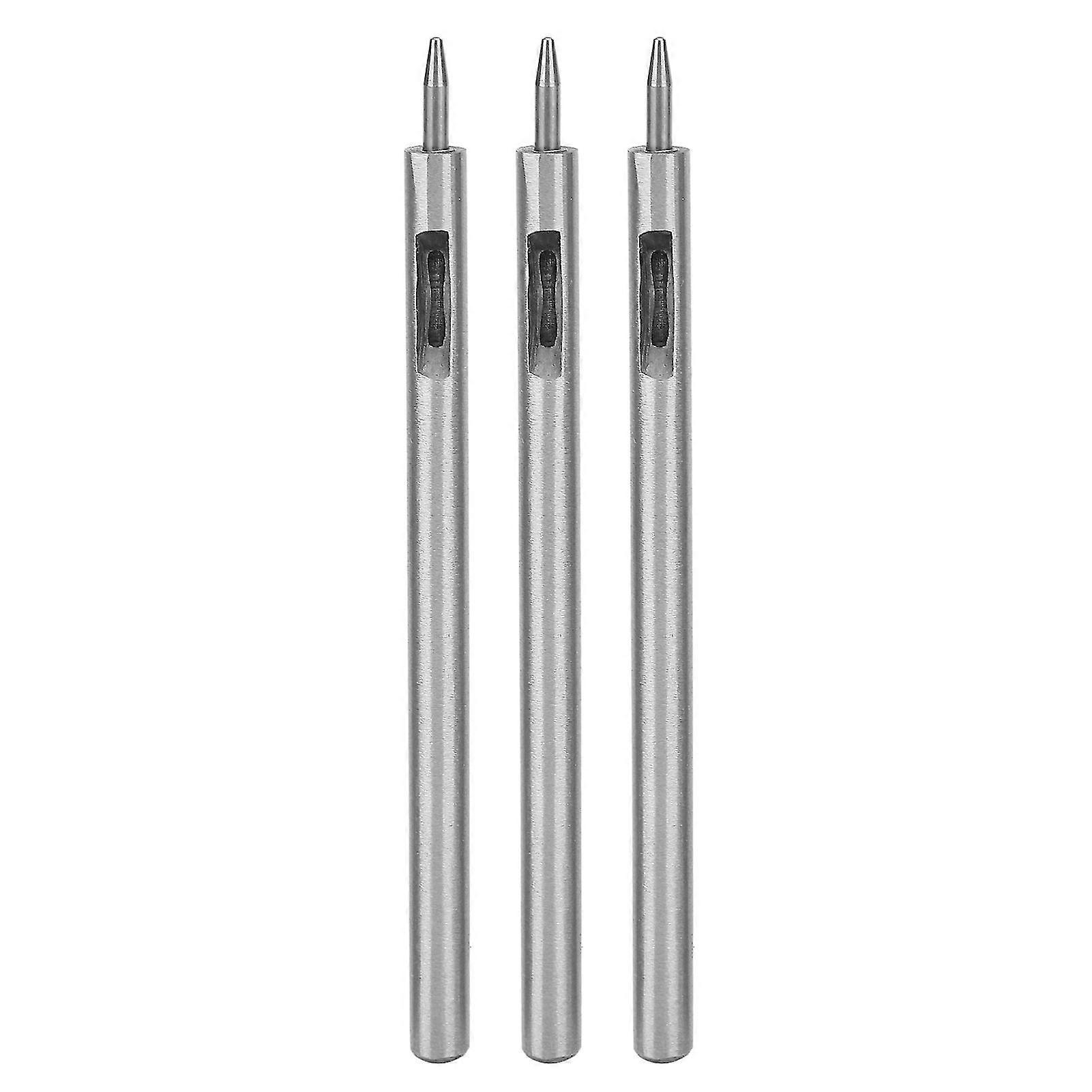 Alloy Steel Round Hole Puncher Set - 3pcs DIY Leather Craft Cutter Punching Tool for Hollow Drilling (1mm)