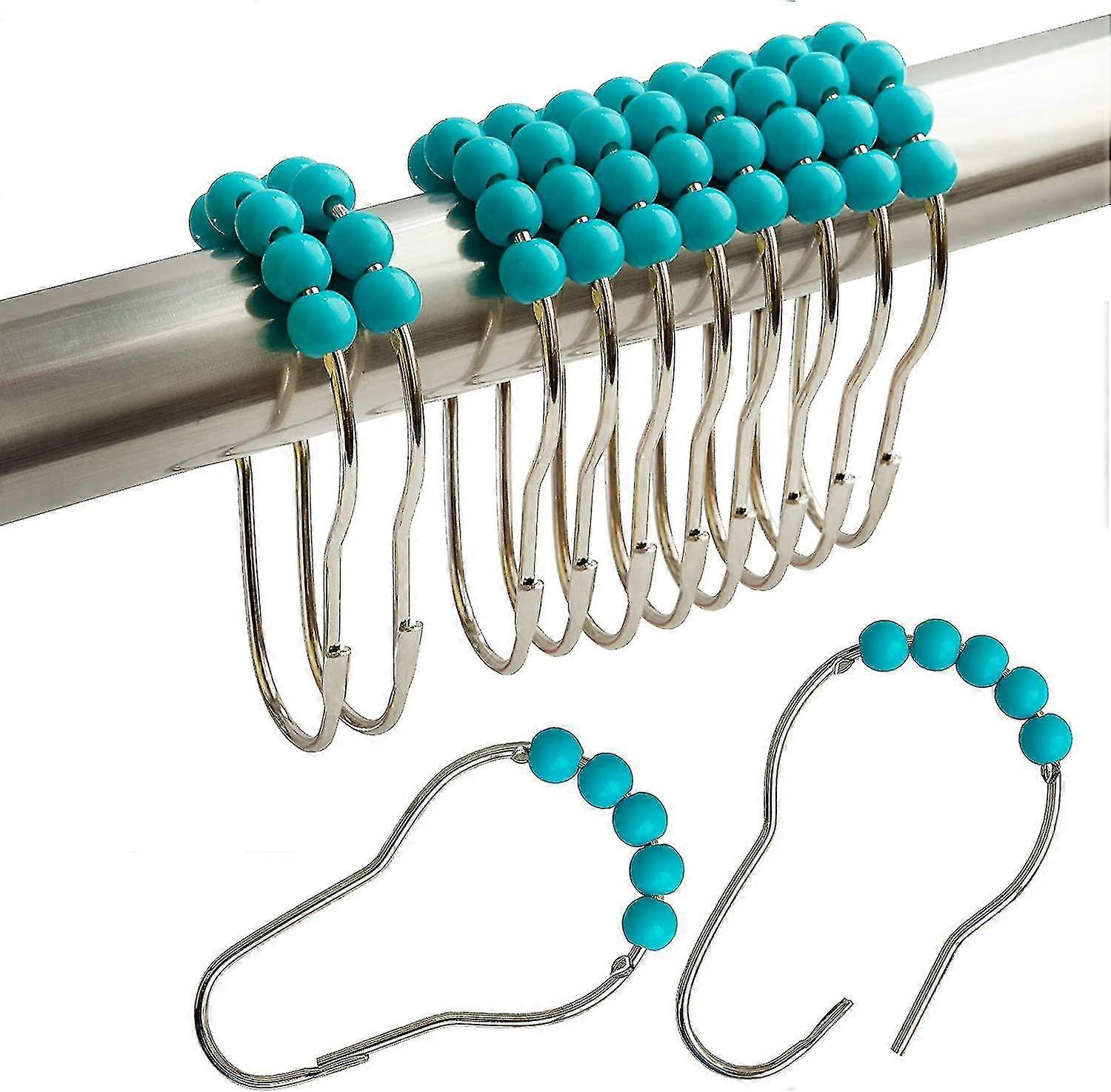 Shower Curtain Hooks Rings (blue)