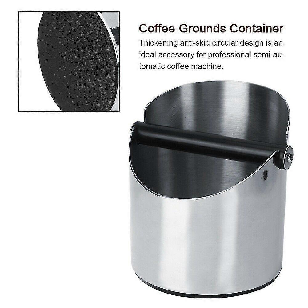 1L rustfrit stål kaffegrums Box Spand kaffe Grind Waste Bin Knock Container