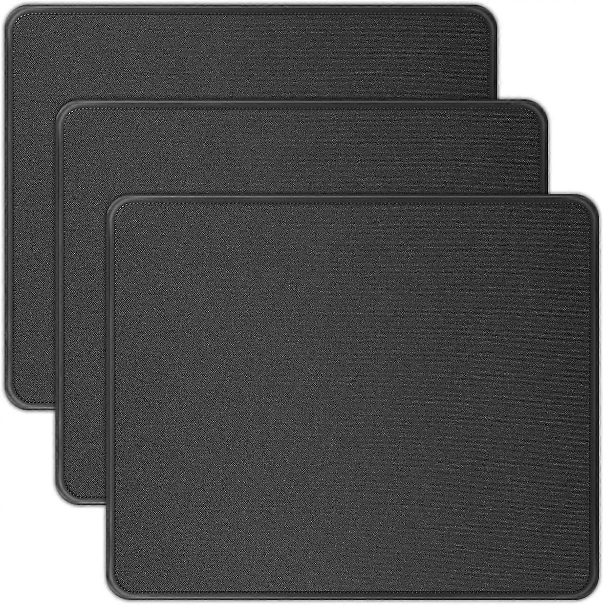 Mouse Pad3 Pack Heilwiy with Stitched Edge, Computer with Non-Slip Rubber Base, Washable Gift