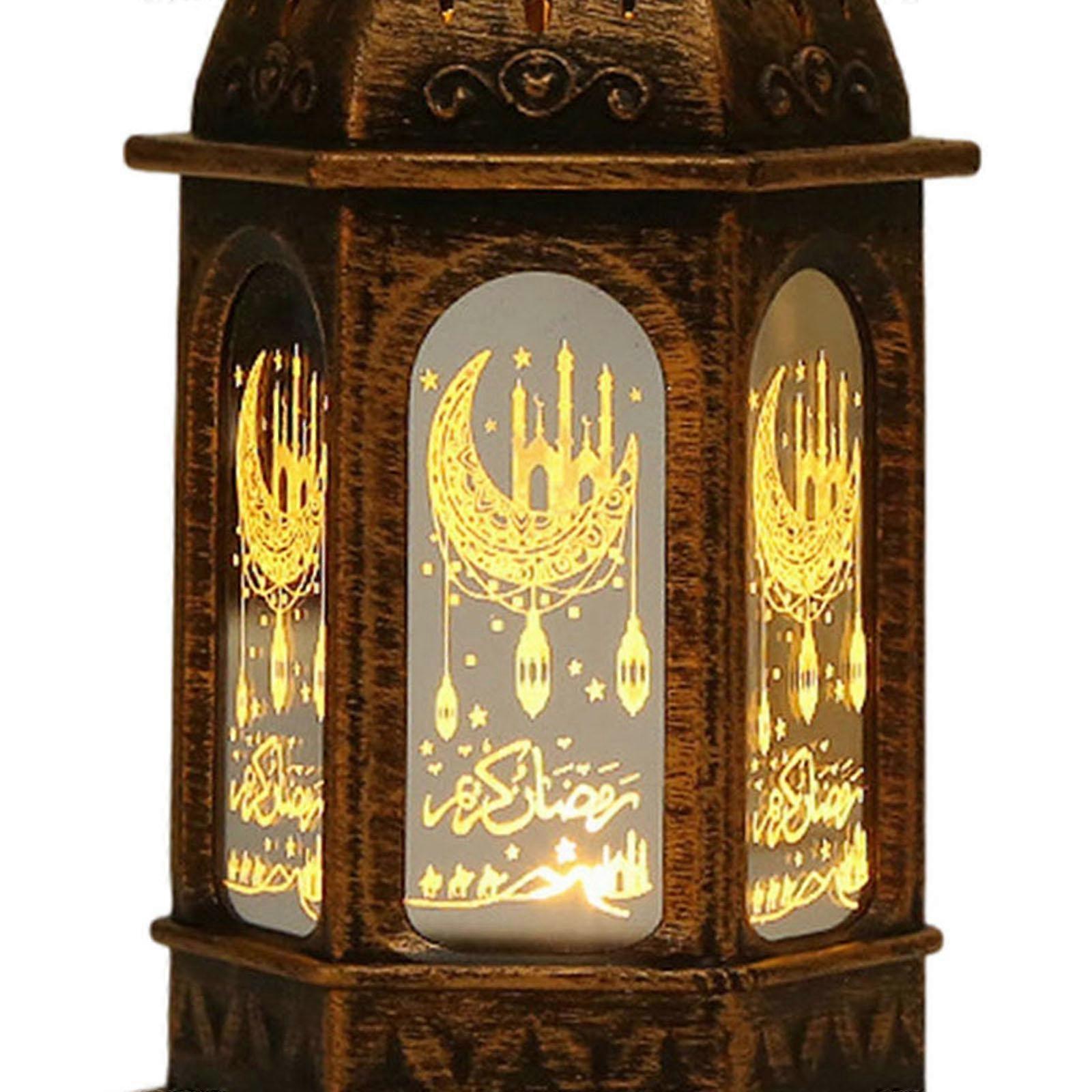 4x LED Wind Lights Ramadan Lantern Lamp Hanging For Event Decor