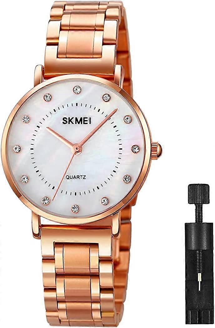 Frauen Uhren Diamant Großes Gesicht Dünn Schlank Edelstahl Luxus