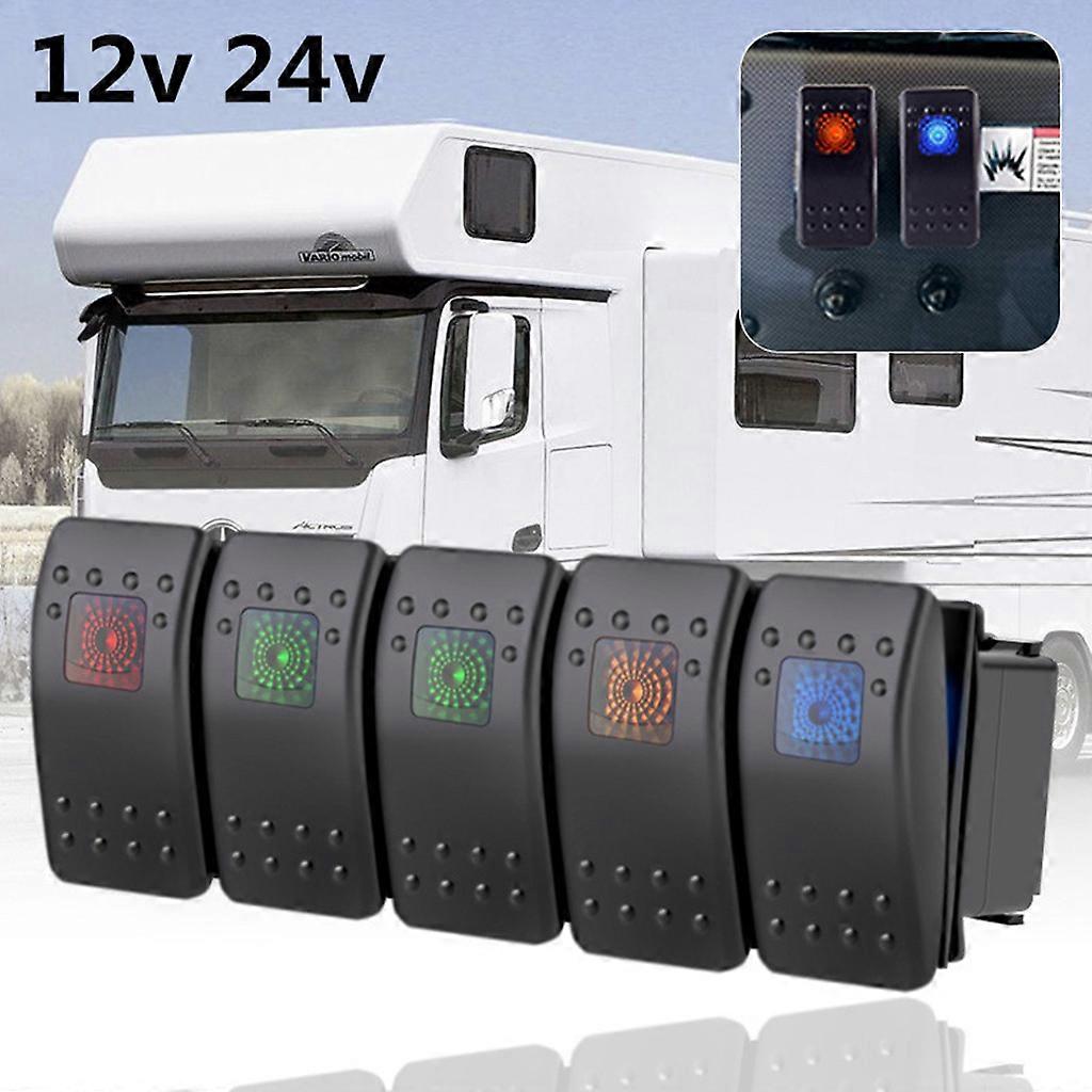 Rocker Switch Waterproof 5 Pin On Off Toggle Switches for Marine Boat ...