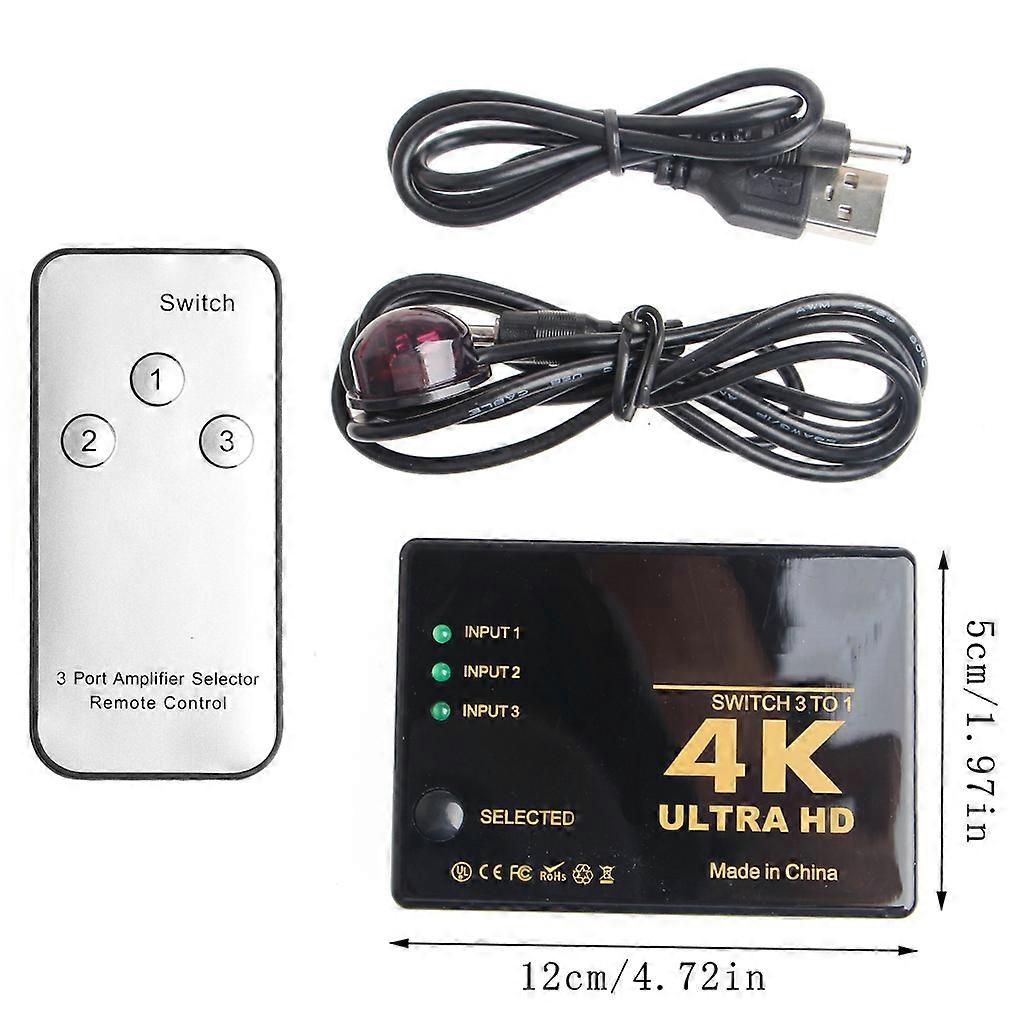 HDMI Switcher 3x1 5x1 4K HD1080P HD Switch Selector Divideor لصندوق تلفزيون HDTV DVD
