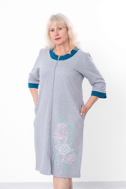 Women’s Zip-Up Robe – Soft Brushed Fabric with Printed Design, Demi-season, HC 8004-023-33-1