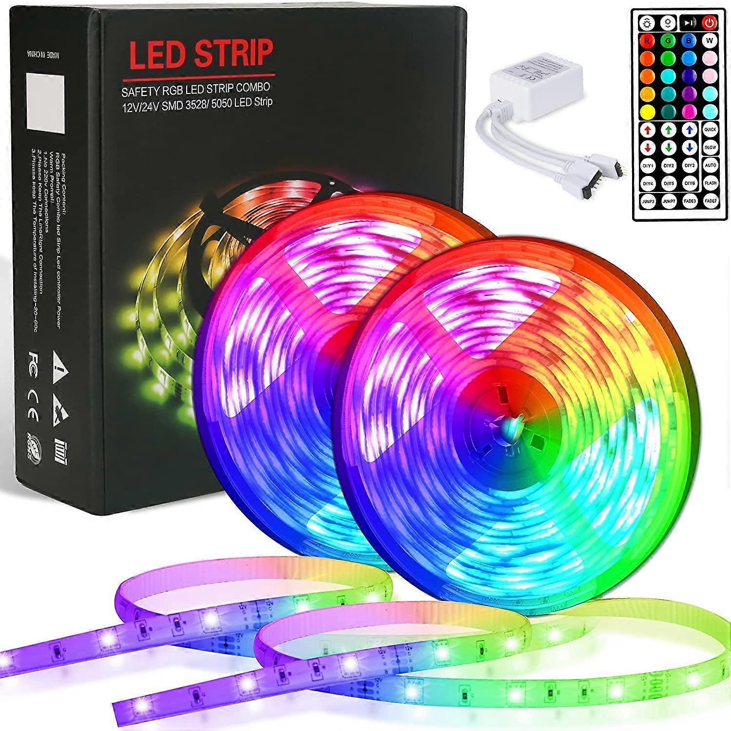 LED-Ruban LED 10M RGB LED Klicka på LED-lampor för APP på Smartphone, 16 miljoner LED-lampor, LED-lampor för modevisning