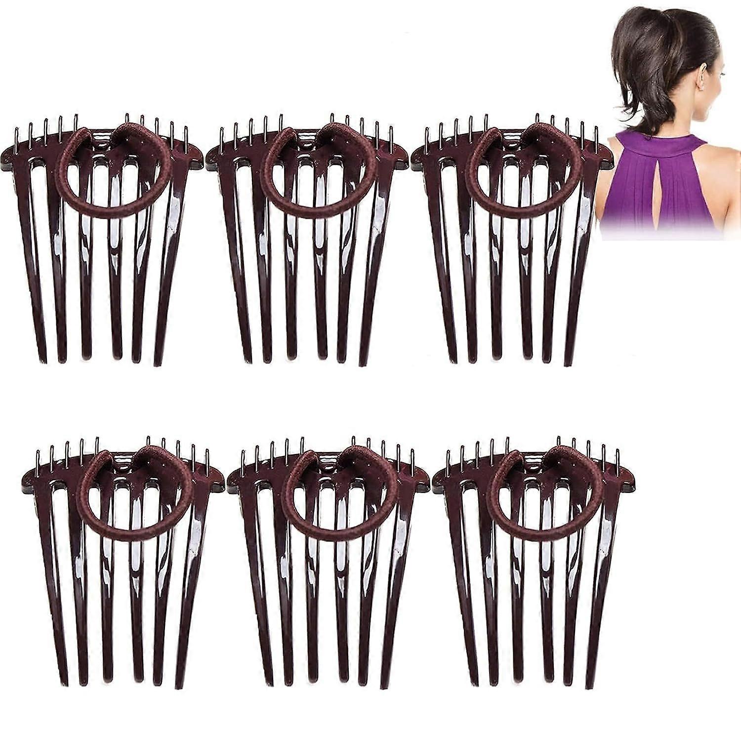 Bandette Comb, Bandette Comb with Elastic Band, Twist It up Comb, Ponytail Bump It up Volume Inserts Combs Fluffy Hair Comb