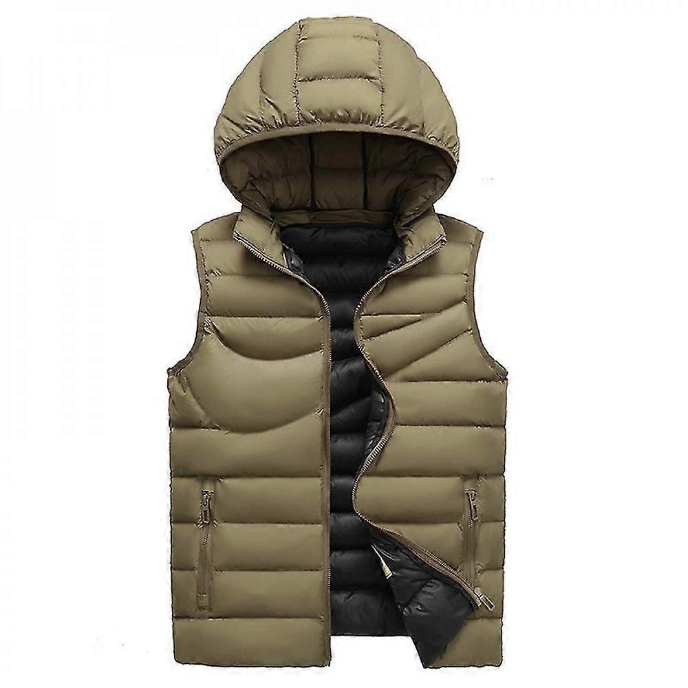 Steppweste ärmellose Jacke für Herren mit abnehmbarem H BUQ