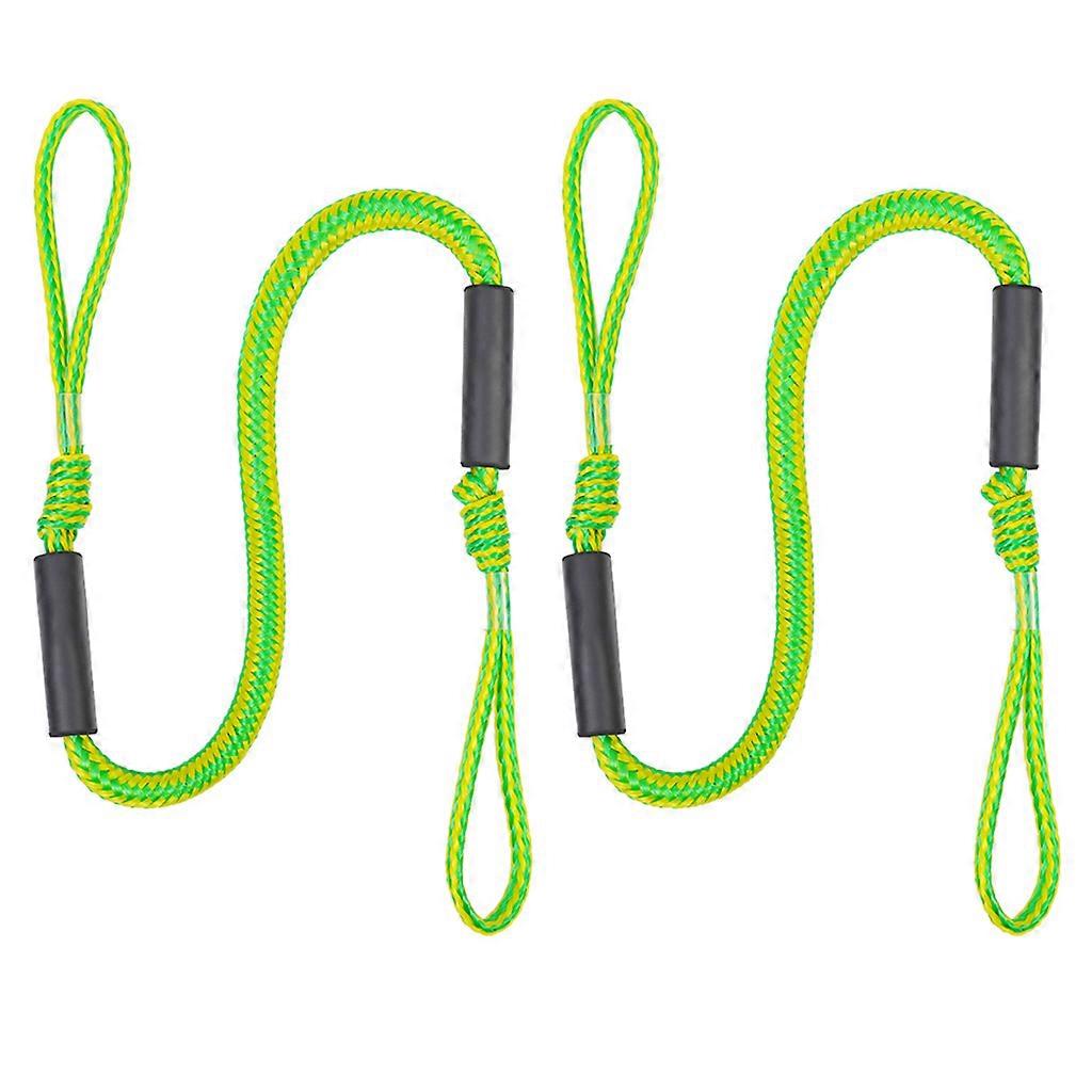 2 Pieces Kayak Mooring Bungee Rope For Terminals Elastic Ropes Maximum Pulling