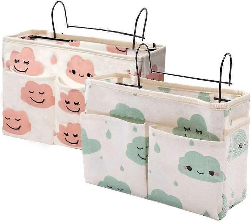 Bedside Organizer Pocket, 2 Pcs Bedside Organizer, Loft Bed Storage, Bedside Bed Storage