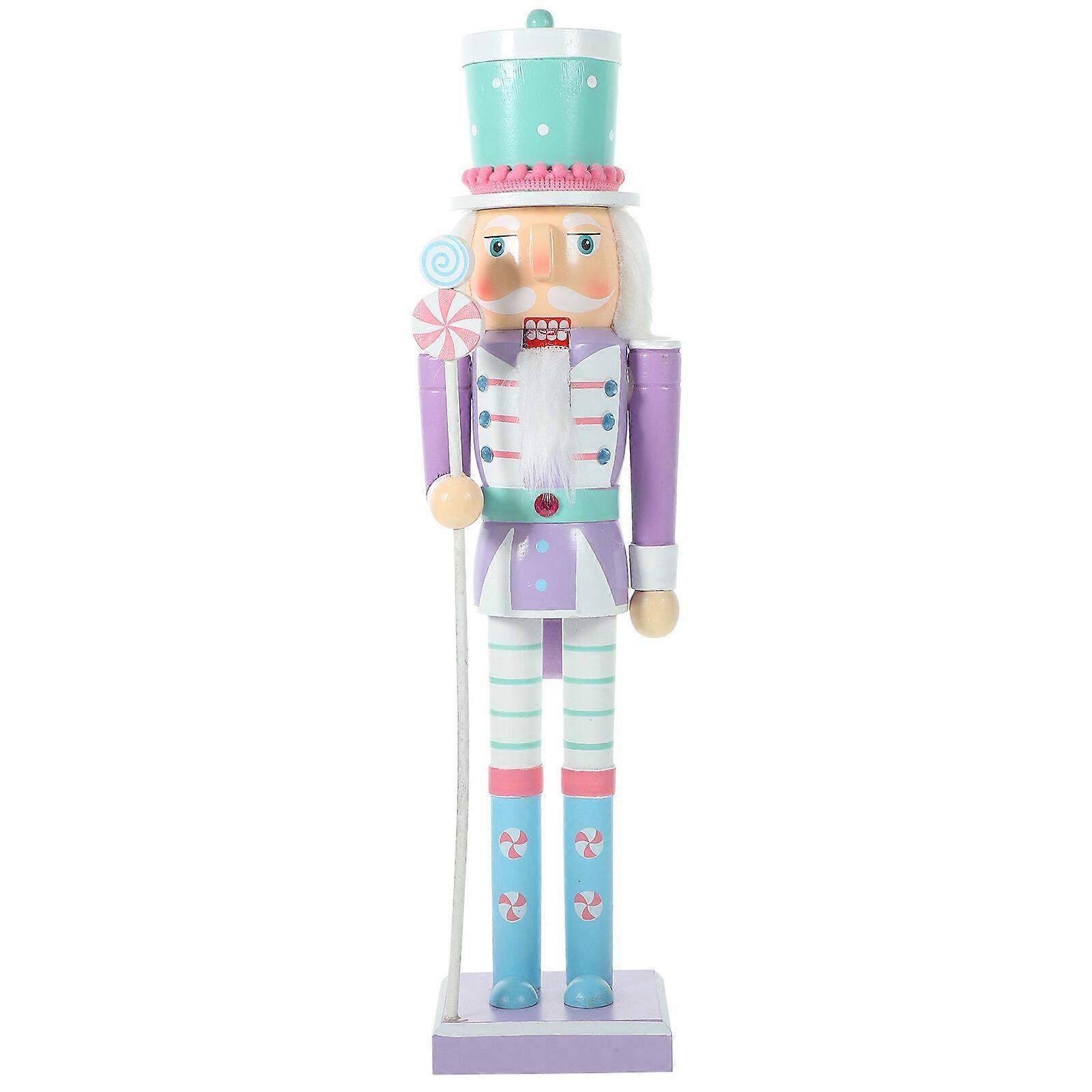 Xmas Nutcracker Puppet Figure Wood Nutcracker Decoration Wooden Nutcracker Puppet Xmas Gift